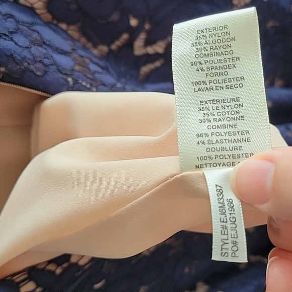 Eliza J Fit and Flare Dress in Navy - Picture 10 of 11